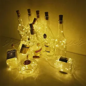 10-Pack: 20LEDs Wine Bottle Light Cork Shaped String Fairy Wire Night Light