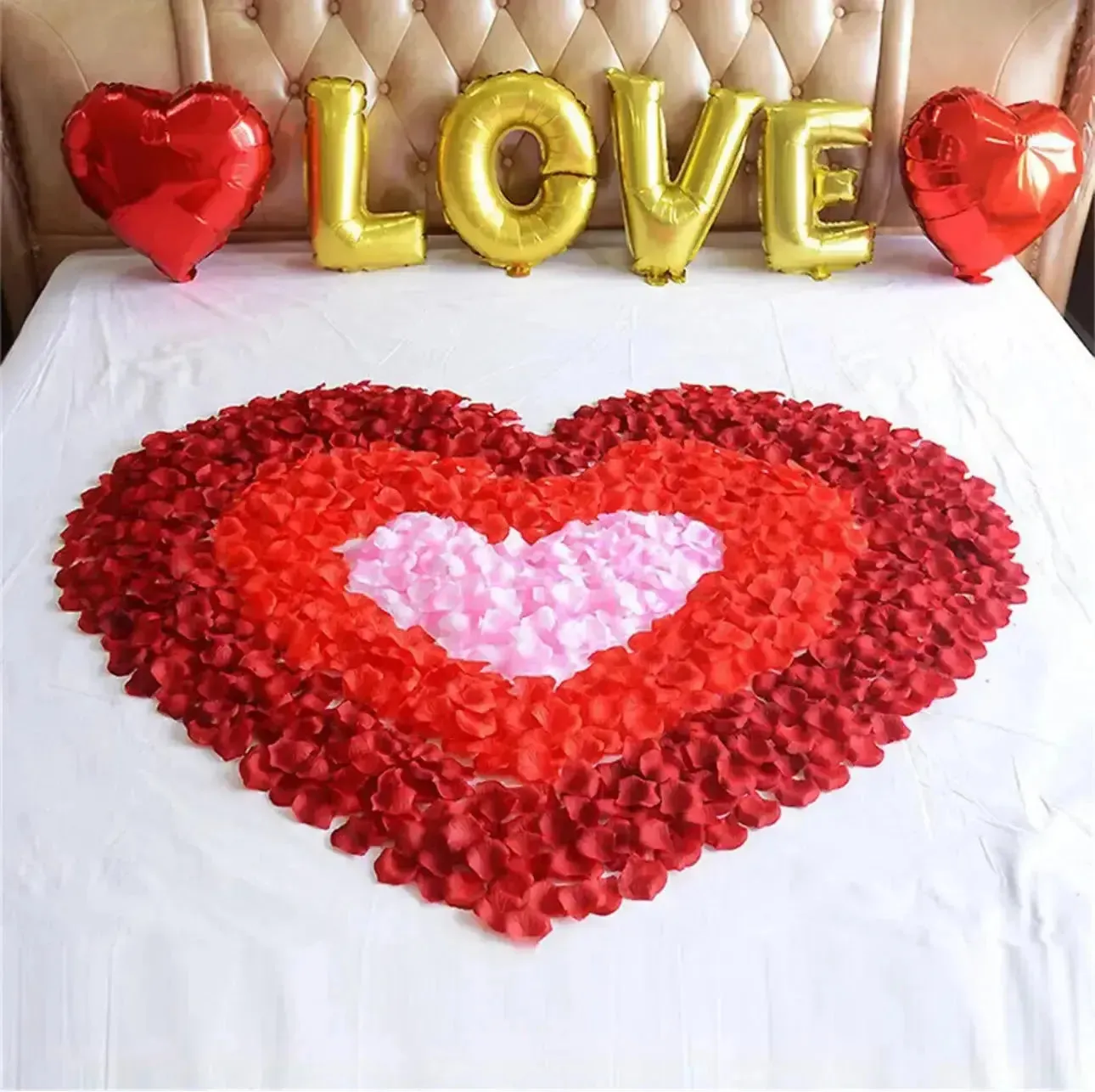 100 Pcs/Pack Artificial Flower Rose Petals for Wedding Valentine's Day Decor DARK RED (Copy)