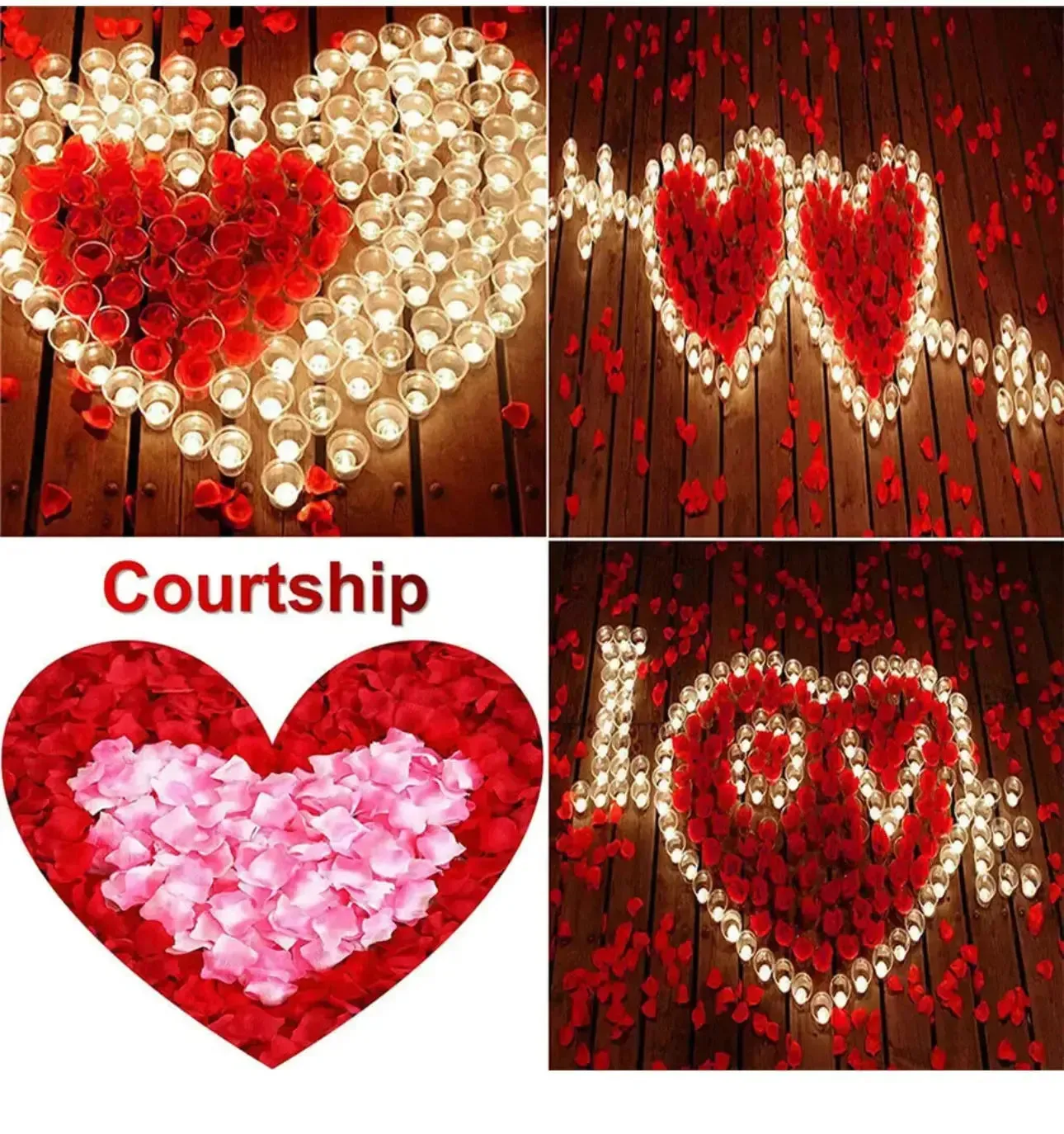 100 Pcs/Pack Artificial Flower Rose Petals for Wedding Valentine's Day Decor DARK RED (Copy)