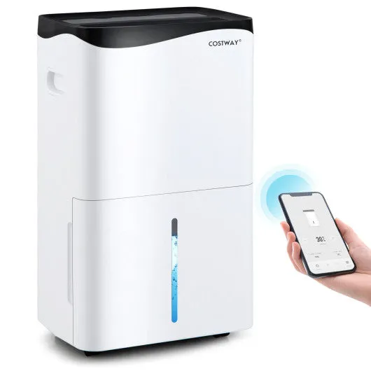 100-Pint Dehumidifier with Smart App and Alexa Control for Home and Basements-White
