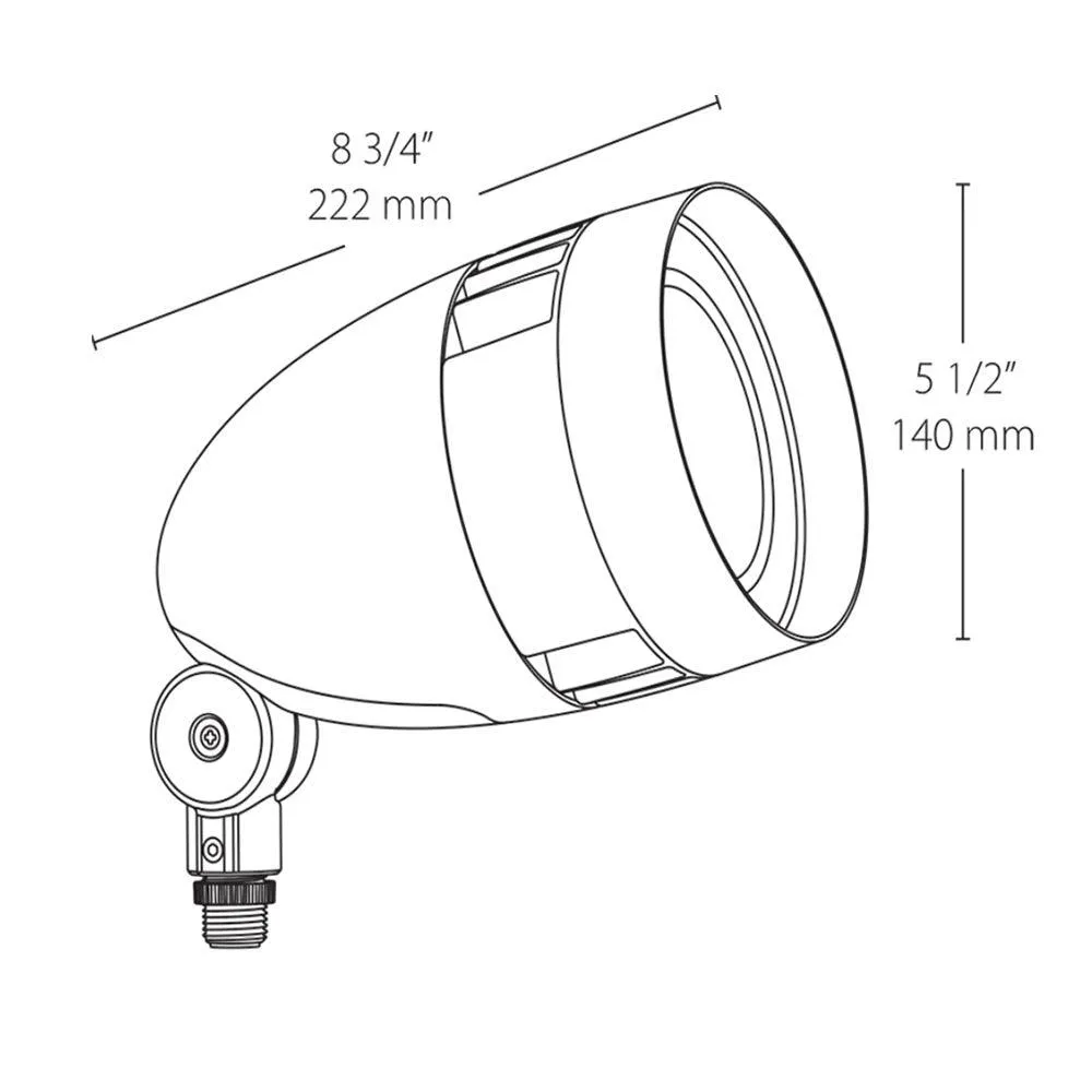 13W LED Landscape Flood Light 120-277V 3000K Black