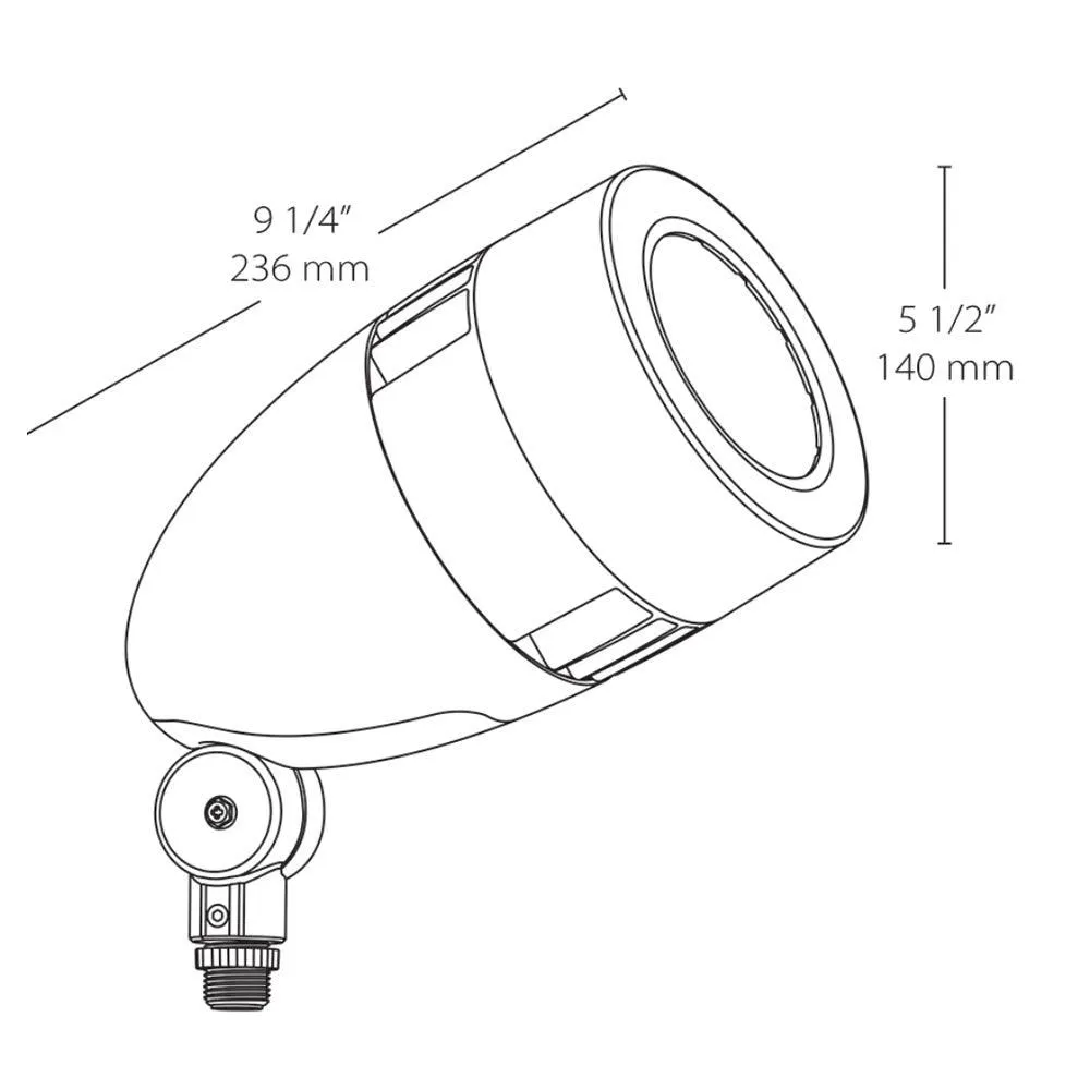 13W LED Landscape Spot Light 120-277V 4000K Bronze