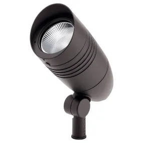 14.3W LED Landscape Spot Light Aluminum Bronze 1200 Lumens 3000K 15 Degree
