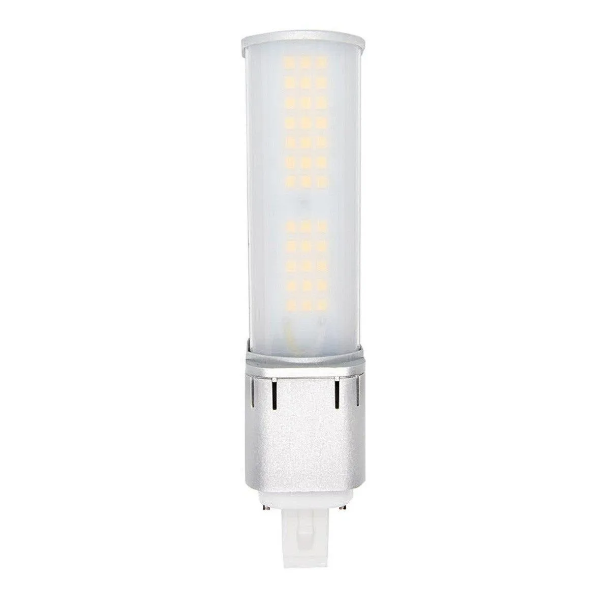 2 pin PL LED Bulb, 7W, 840lm, 2700K, Horizontal, 13W CFL Equal, G23 Base, Direct Or Bypass