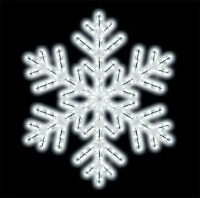 24" LED Ropelight Arctic Snowflake