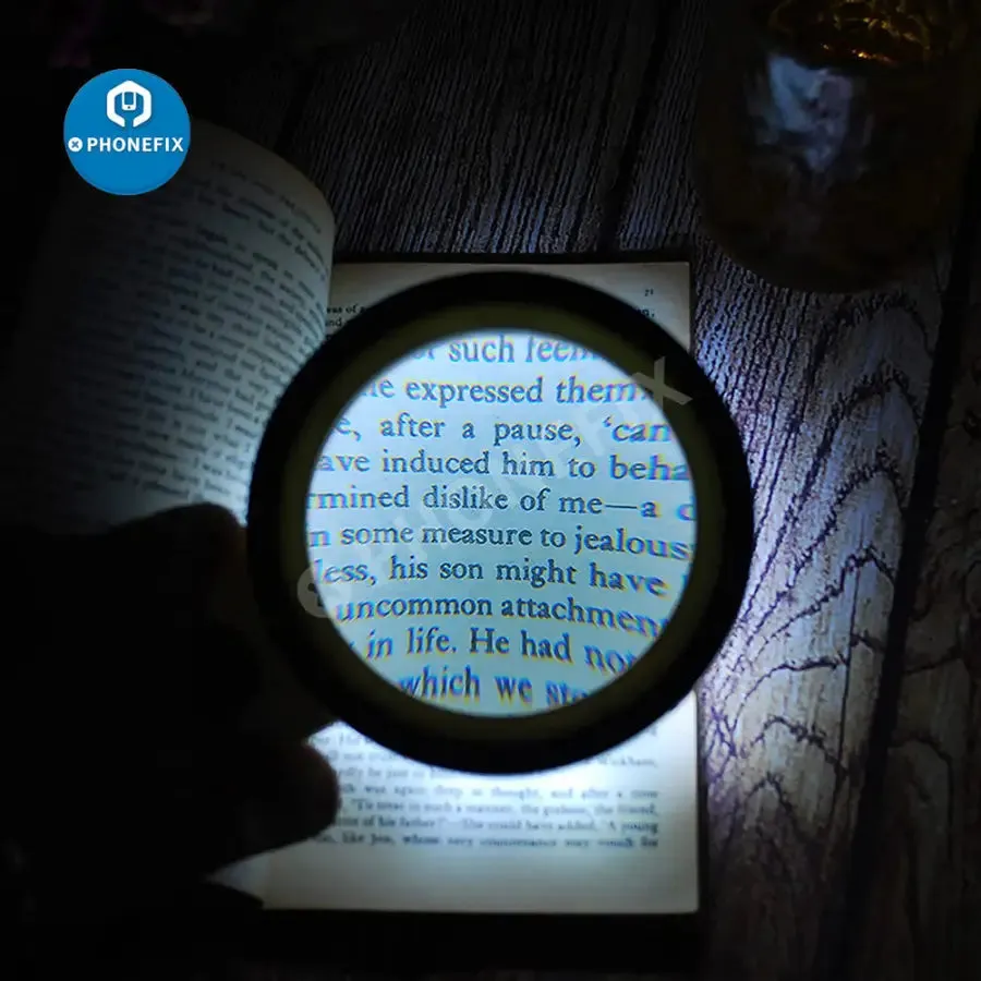 30X Handheld Magnifier With Light For Soldering/ Inspection Jewelry/Seniors Reading