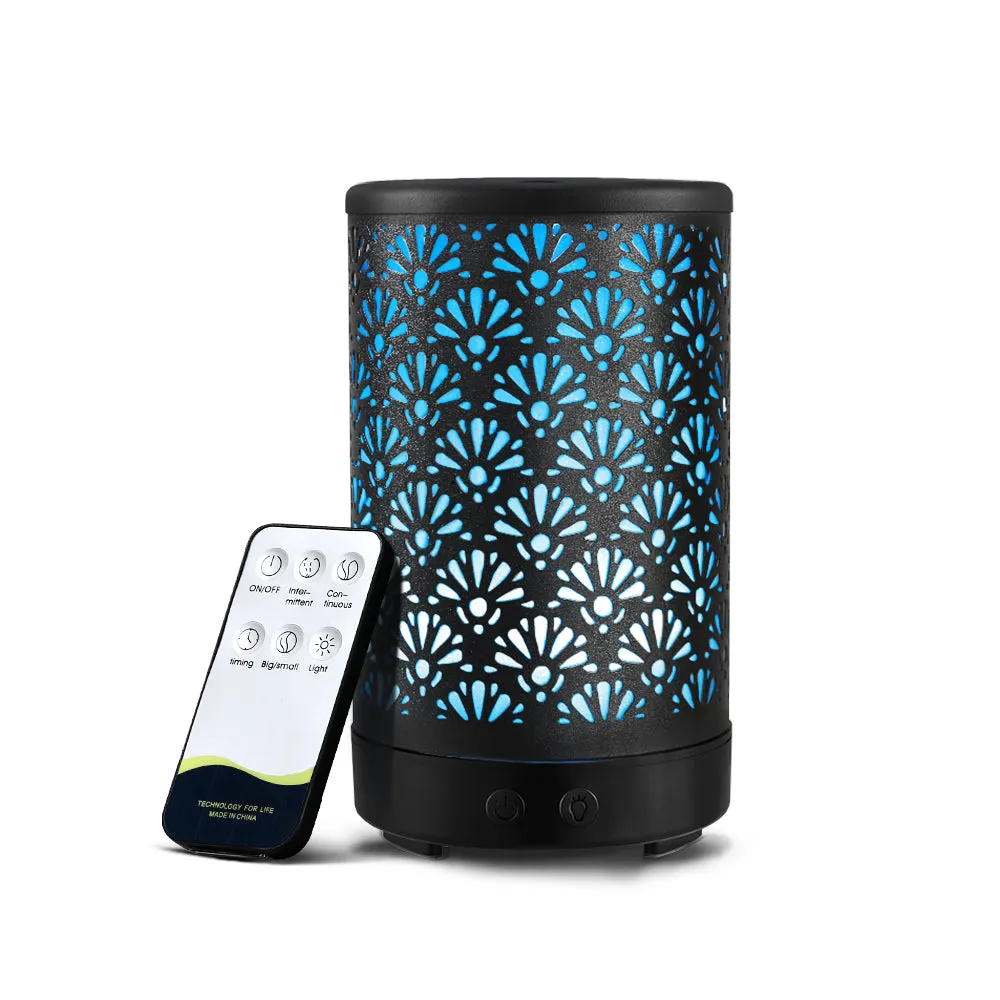 4-in-1 Black Aroma Diffuser, 100ml, LED Night Light - Devanti
