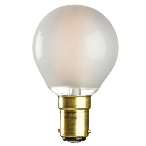 4 Watt 45mm 3000K LED Golf Ball Lamp - Small Bayonet Cap (B15d), Frosted Finish
