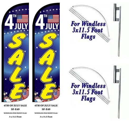 4th Of July Sale Windless Swooper Feather Flag