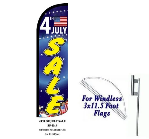 4th Of July Sale Windless Swooper Feather Flag