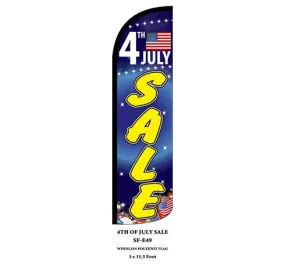 4th Of July Sale Windless Swooper Feather Flag
