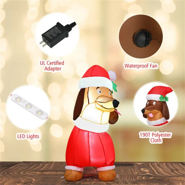 5 Feet Christmas decoration Inflatable Christmas Dog