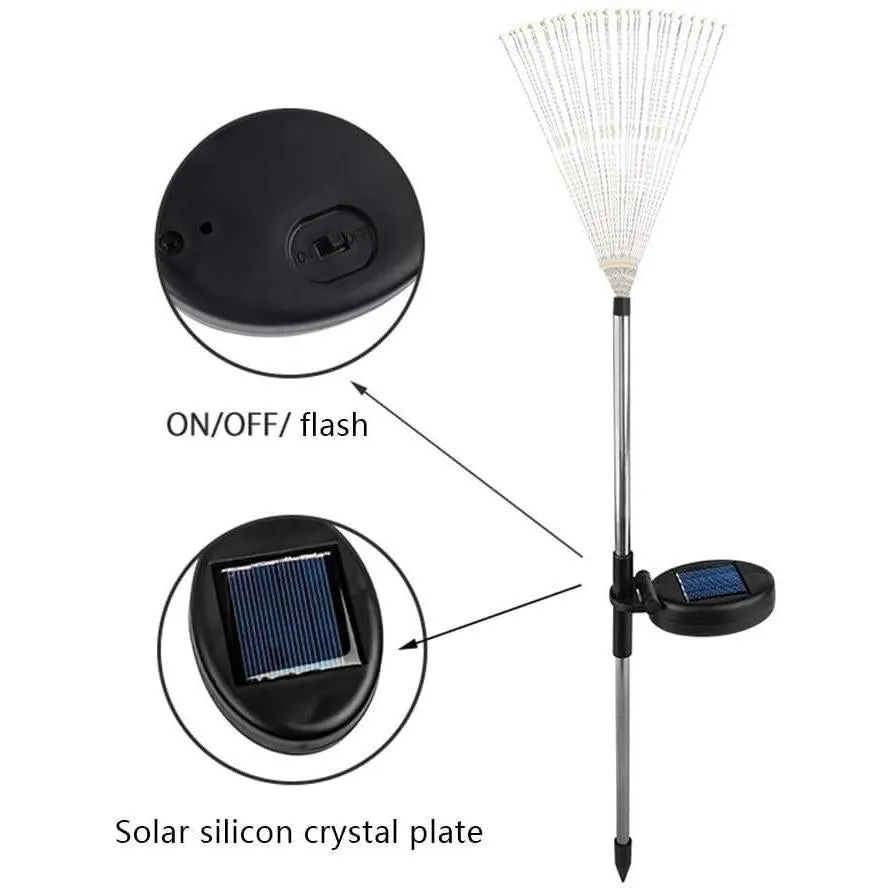 90 LED Starburst Solar Lights Multiple Colours