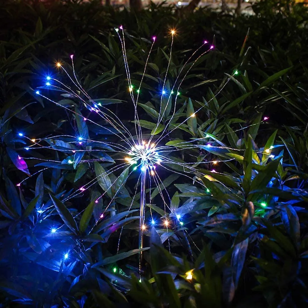 90 LED Starburst Solar Lights Multiple Colours