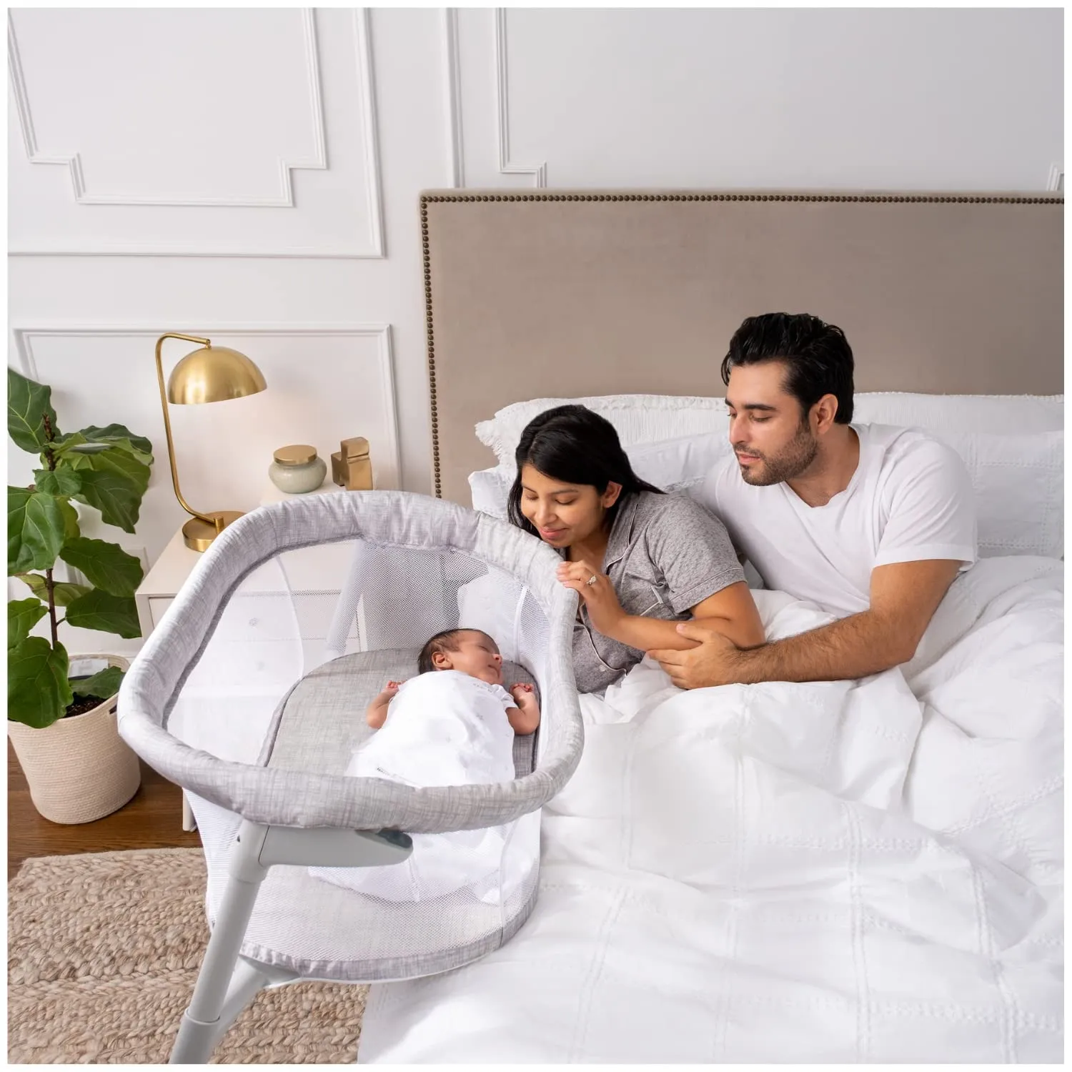 Adjustable Portable Travel Co Sleeping Crib.