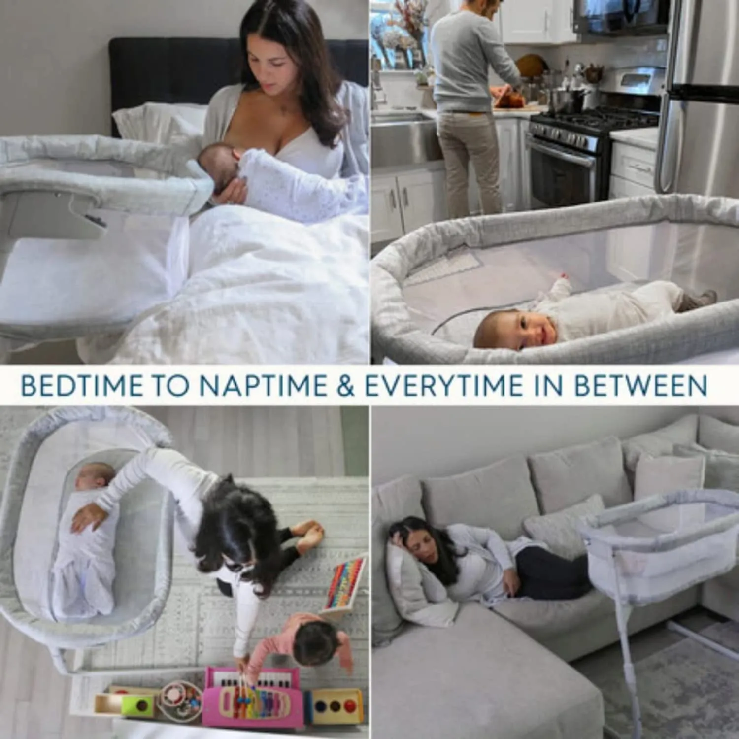 Adjustable Portable Travel Co Sleeping Crib.