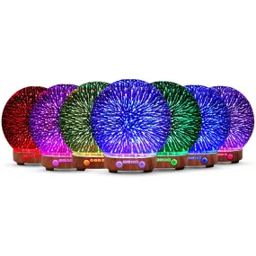 Aromatherapy Diffuser Aroma Humidifier Ultrasonic 3D Firework Light Oil