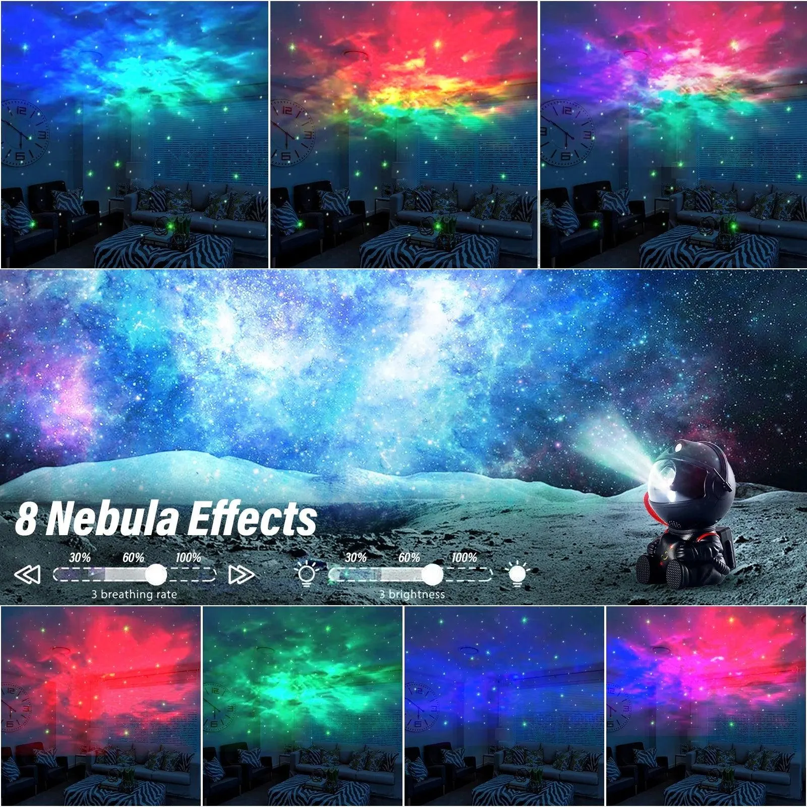 Astronaut Galaxy Star Projector Starry Night Light