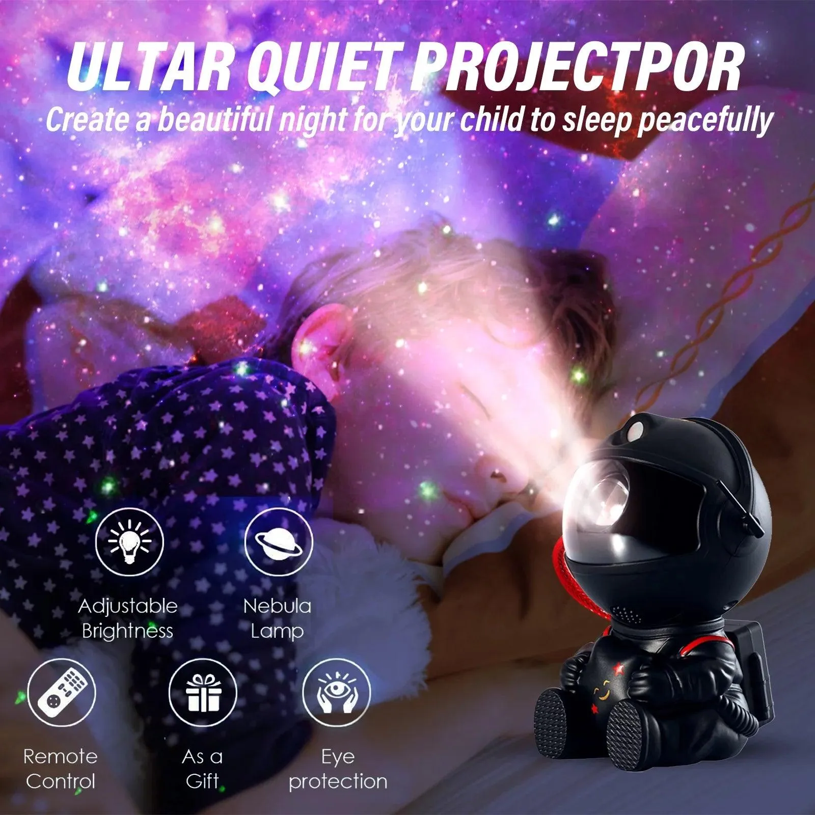 Astronaut Galaxy Star Projector Starry Night Light
