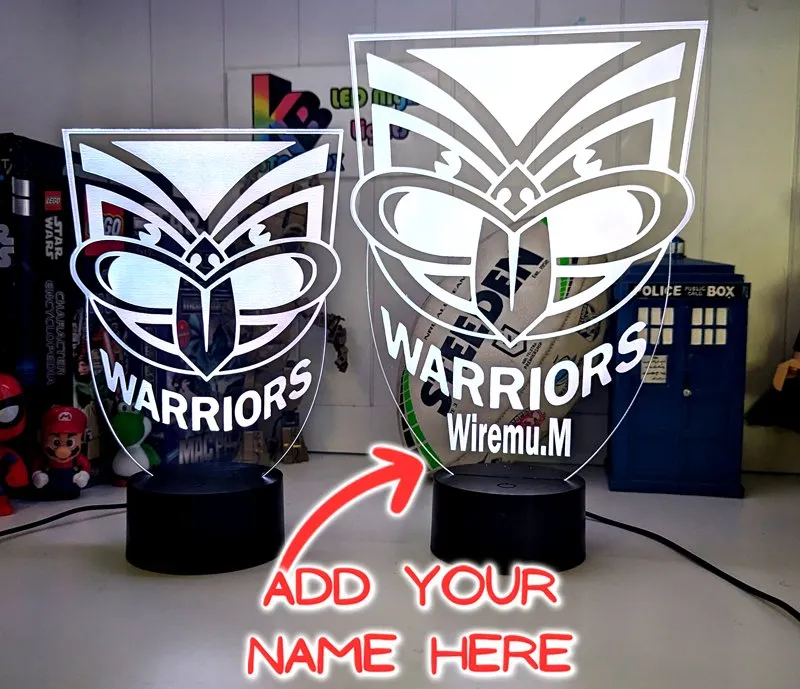 AUCKLAND WARRIORS Rugby League Football Club 3D LED Night Light