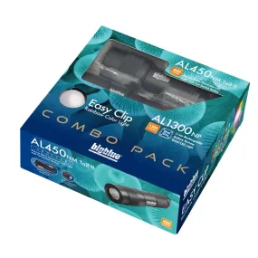BigBlue Combo Pack: 1300 and 450 Lumen Light with Easy Clip Rainbow