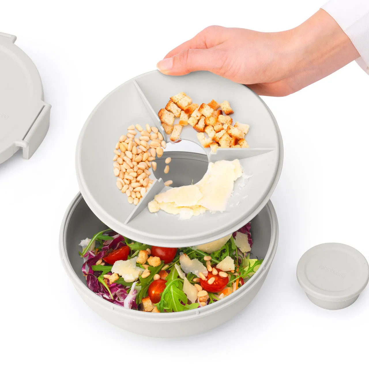Brabantia Make & Take Salad Bowl - Light Grey