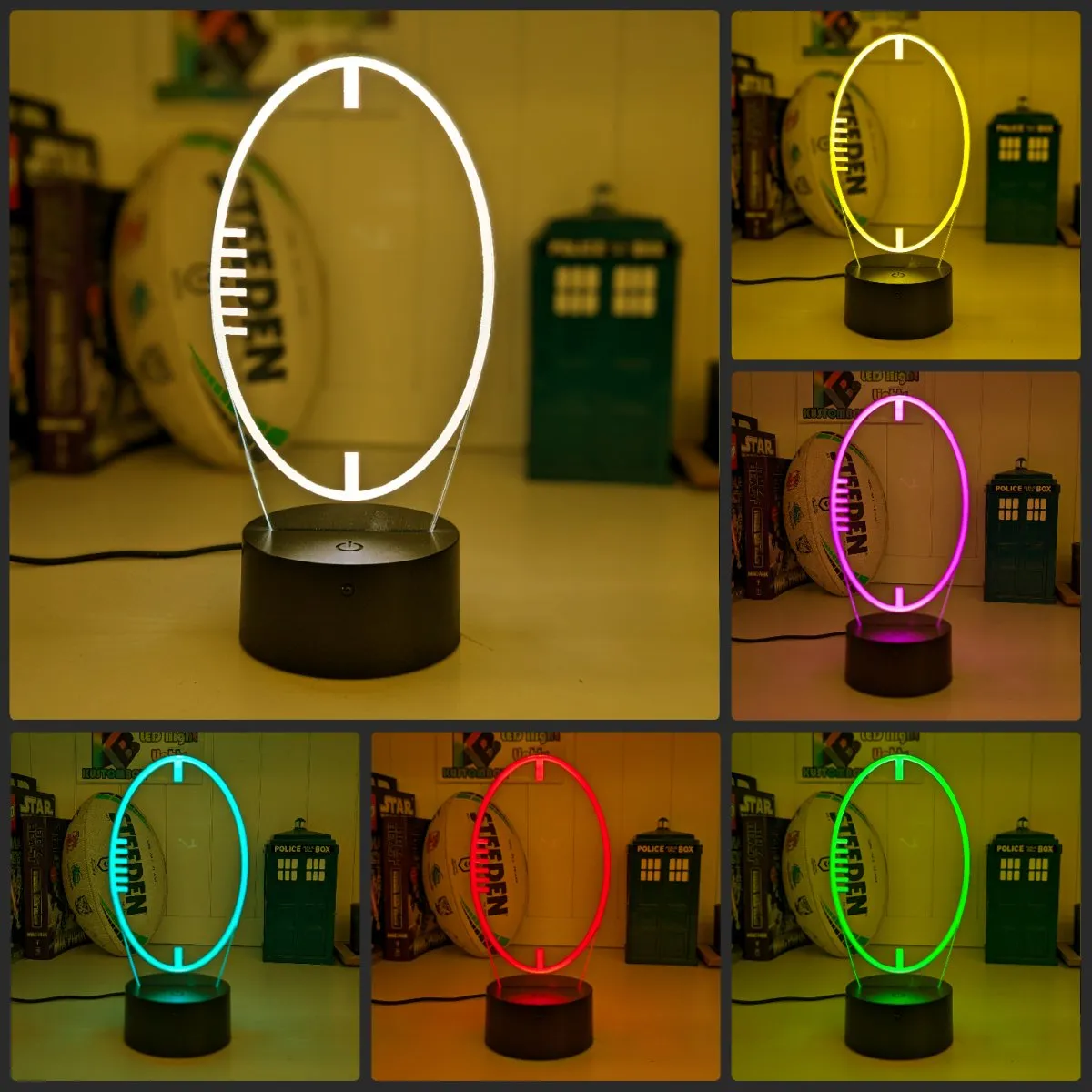 Brisbane Broncos Rugby League Club 3D LED Night Light Lamp