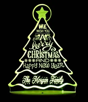 Christmas Tree Personalised Name Light 3D LED Night Light Decoration