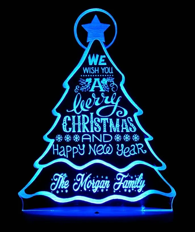 Christmas Tree Personalised Name Light 3D LED Night Light Decoration