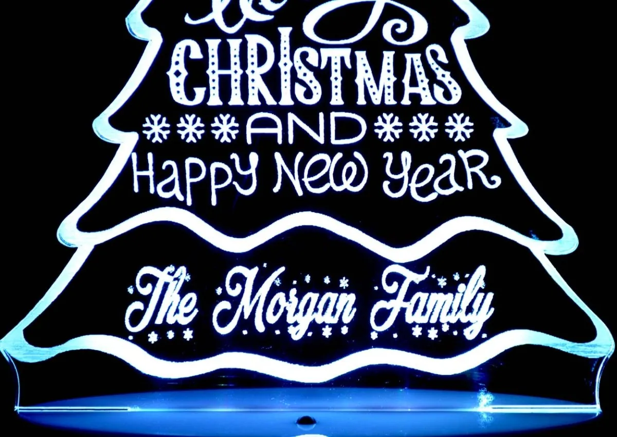 Christmas Tree Personalised Name Light 3D LED Night Light Decoration