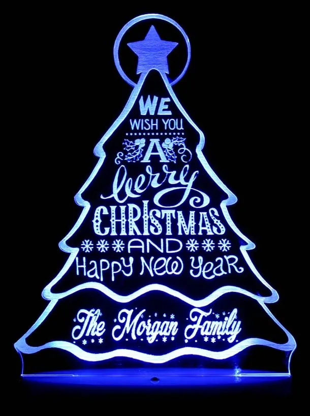 Christmas Tree Personalised Name Light 3D LED Night Light Decoration