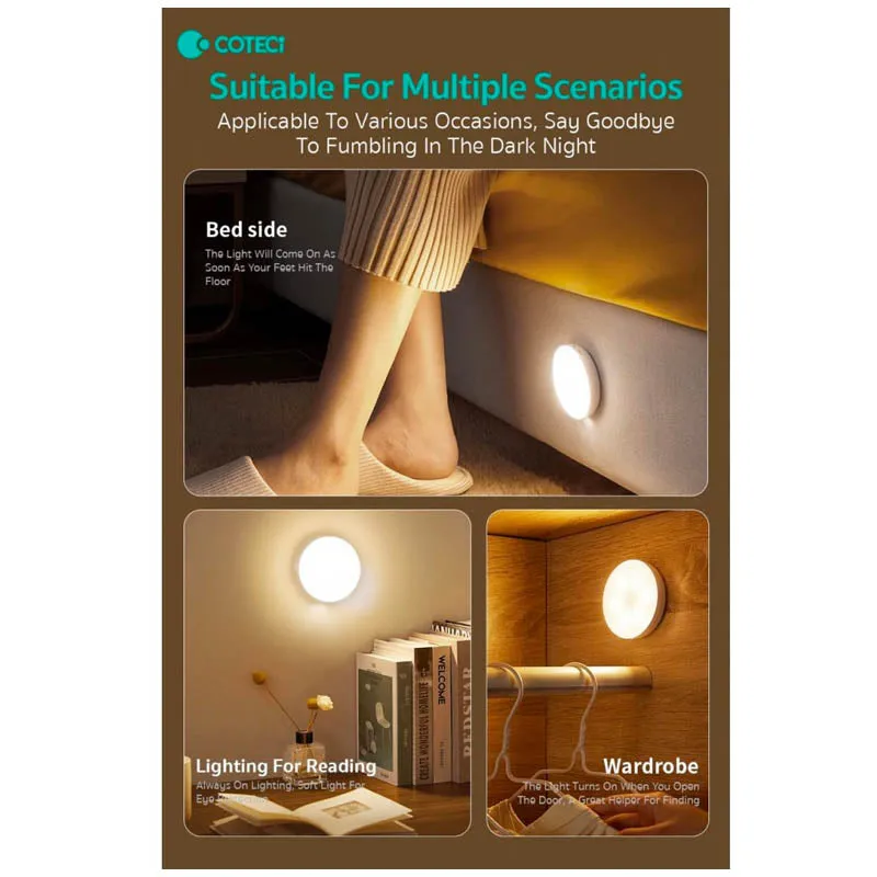 COTECi Round-Reading Night Light (White)