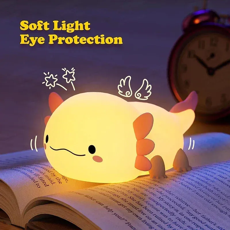 Cute Axolotl Touch Night Light