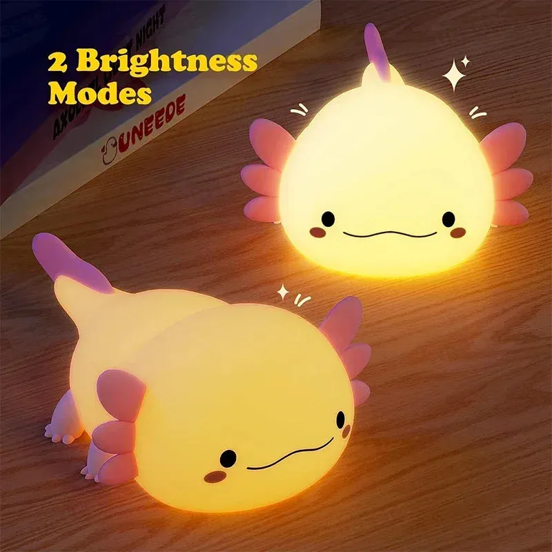 Cute Axolotl Touch Night Light
