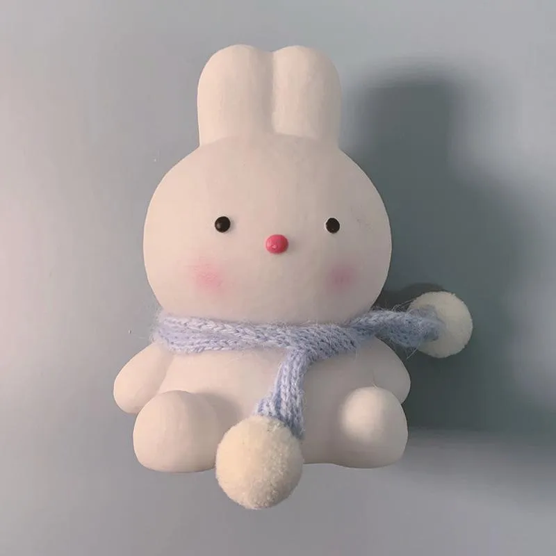 Cute Led Small Night Lamp Non-Plug-in Bedroom Girl Heart Cartoon Rabbit Decoration Bedroom Bedside Lamp