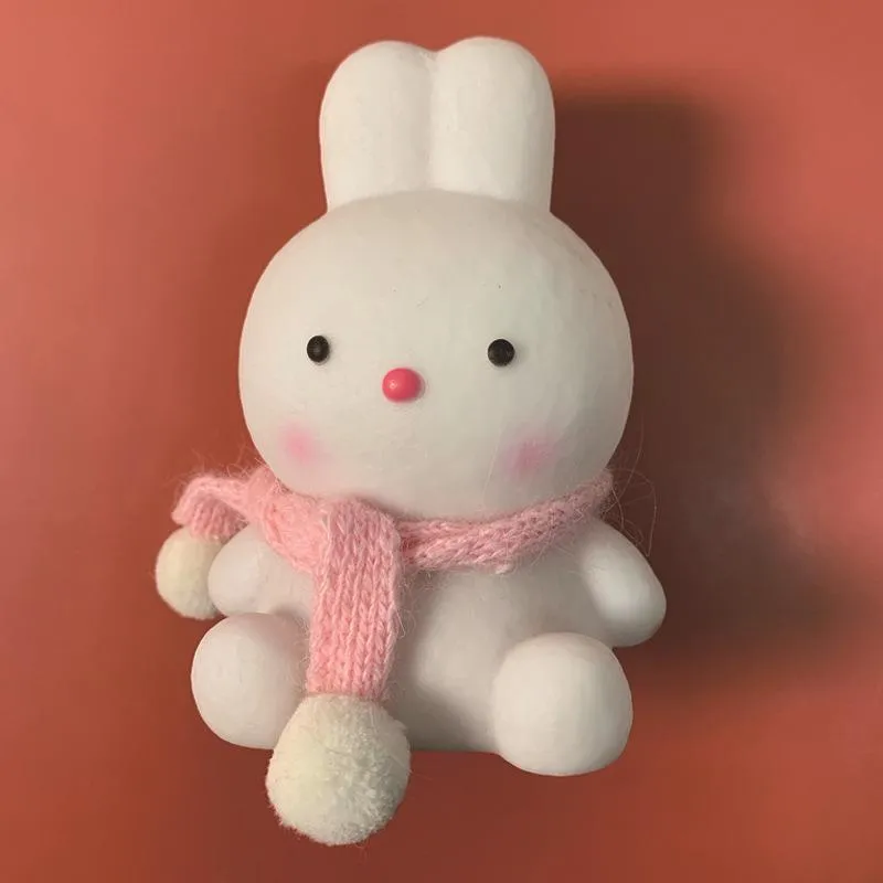 Cute Led Small Night Lamp Non-Plug-in Bedroom Girl Heart Cartoon Rabbit Decoration Bedroom Bedside Lamp