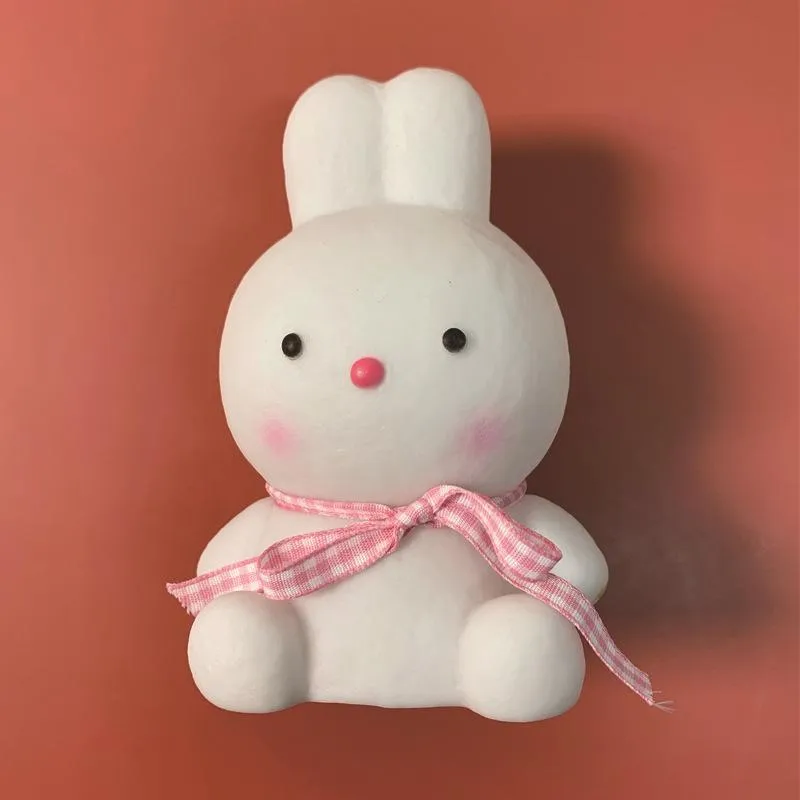 Cute Led Small Night Lamp Non-Plug-in Bedroom Girl Heart Cartoon Rabbit Decoration Bedroom Bedside Lamp