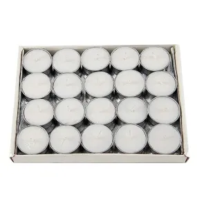 DeLush Tealight Scented Home Decor 100% Pure Wax- White Tea Set Candle - Birthday Decoration candel - Scented Candle - Diwali Decor - Tealight Candles with Birthday Balloon (Quantity 100)