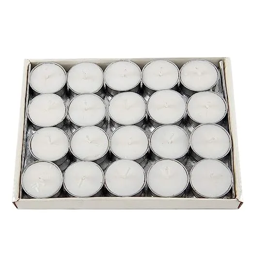 DeLush Tealight Scented Home Decor 100% Pure Wax- White Tea Set Candle - Birthday Decoration candel - Scented Candle - Diwali Decor - Tealight Candles with Birthday Balloon (Quantity 100)