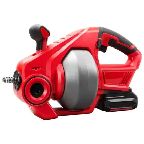 DOEWORKS 20-Volt Automatic Cordless Drain Clog Remover for 3/4" to 2"(19-50mm) Pipes, Drain Auger with 25Ft(7m) Replaceable Flexible Shaft, Snake Sink Clog Pipe Cleaner Plumbing Power Tool