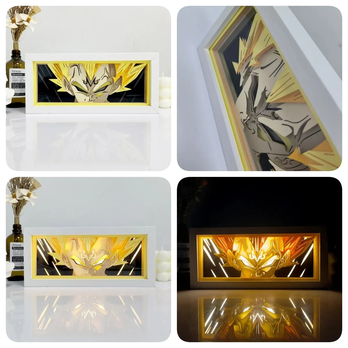 Dragon Ball Z Paper-Cut Night Light: Illuminate Your World