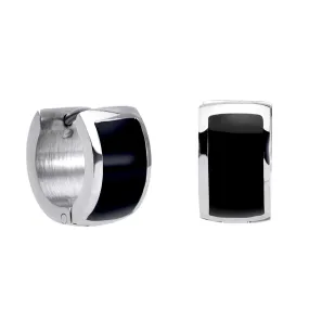 ER800WB B.Tiff BlackEnamel Stainless Steel Earrings