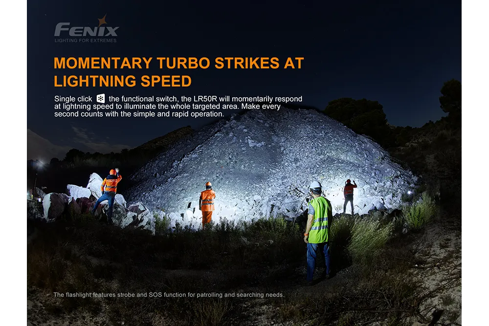 Fenix LR50R Multifunctional LED Search Light - 12000 Lumens