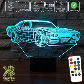 Ford Mustang Street Sports Car 3D LED Night Light Lamp