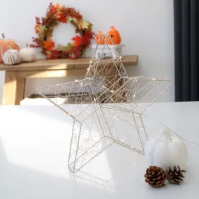 Gold LED Wire Standing Star