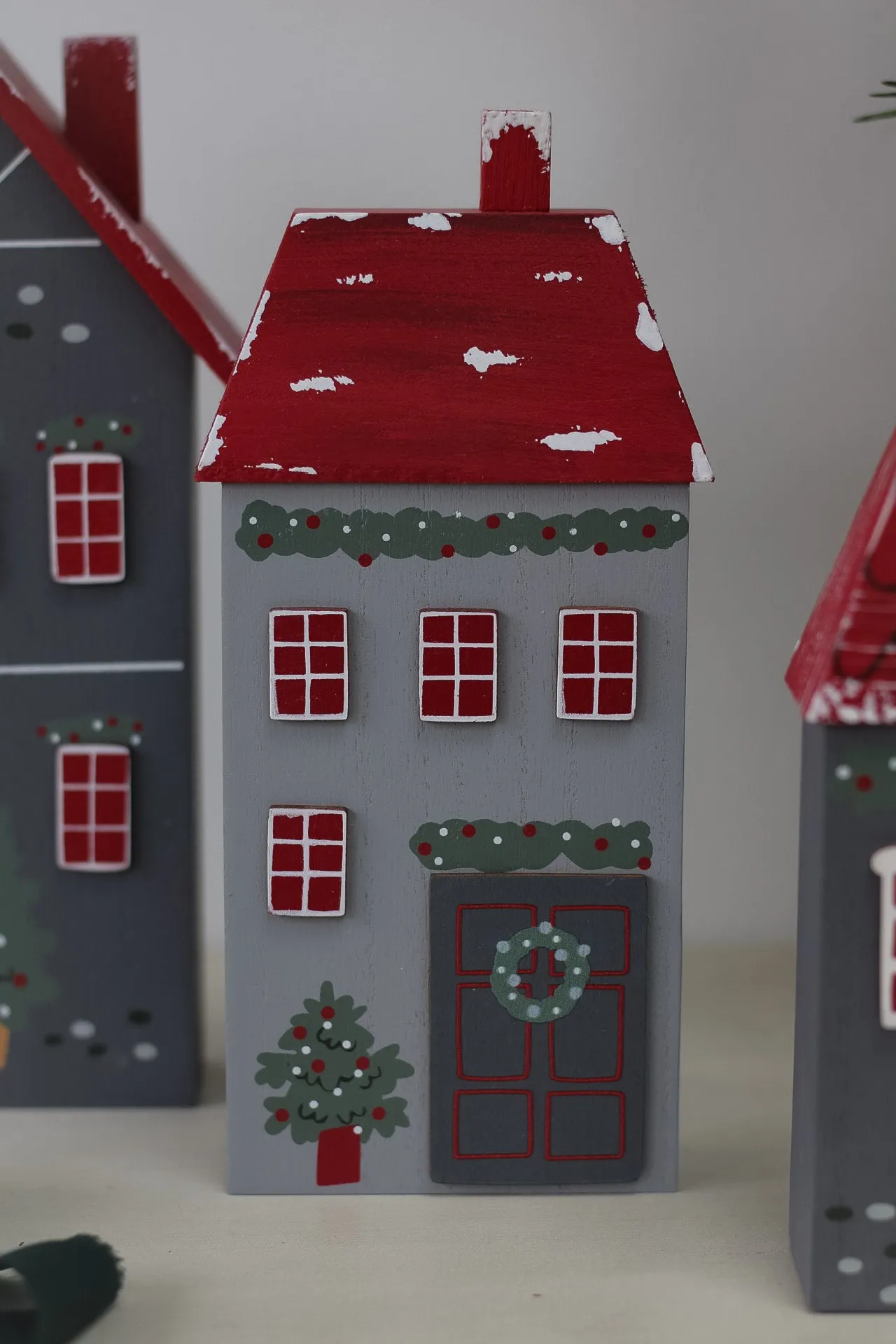 Grey Wooden Christmas House