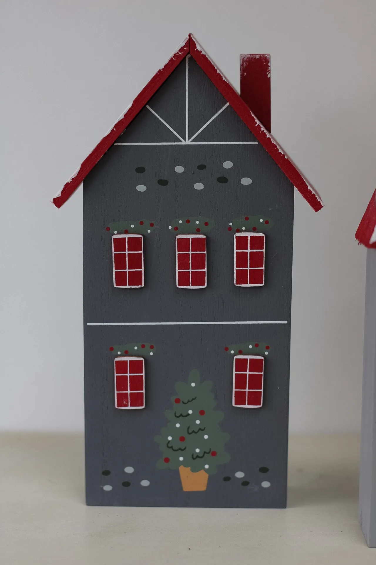 Grey Wooden Christmas House