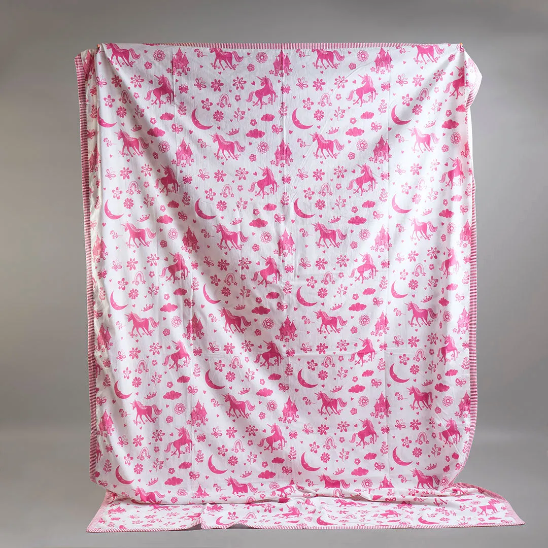 Gudgoodie Kids Cotton Muslin Dohar- Magical Unicorns