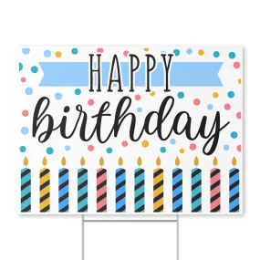 Happy Birthday Dots Yard Sign 24" x 18" | 1 ct