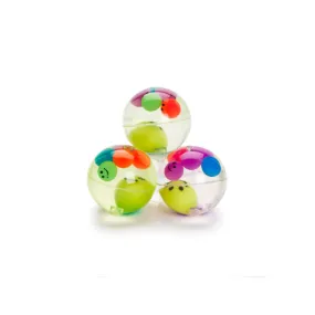 Happy Face Light Up Glitter Bouncing Ball Assorted